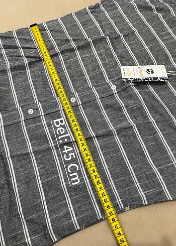 ERKEK SLİM FİT GRİ ÇİZGİLİ GÖMLEK - Görsel 8