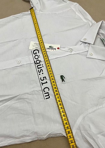 LACOSTE ERKEK BEYAZ GÖMLEK - Görsel 7