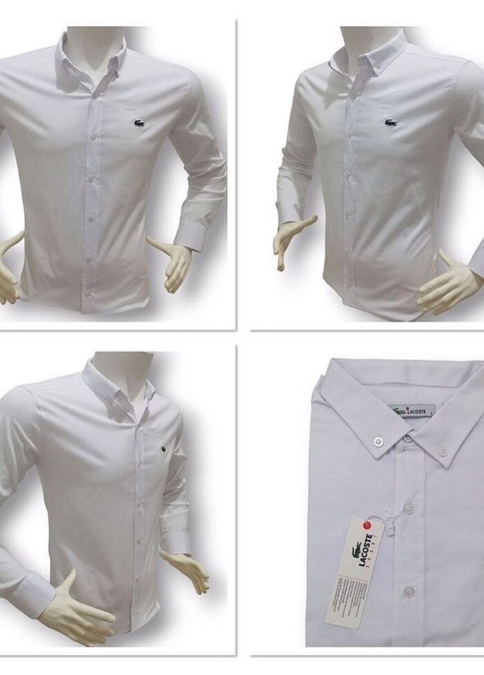 LACOSTE ERKEK BEYAZ GÖMLEK - Görsel 5