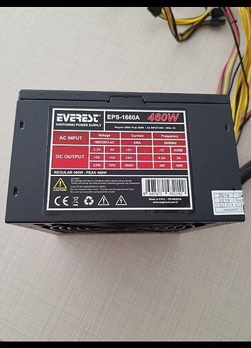 Güç kaynağı 460 watt