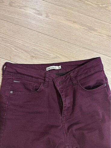 Kadın bordo renkli pantolon - Görsel 2