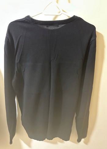 Siyah Erkek İnce Triko Bisiklet Yaka Kazak - Görsel 4