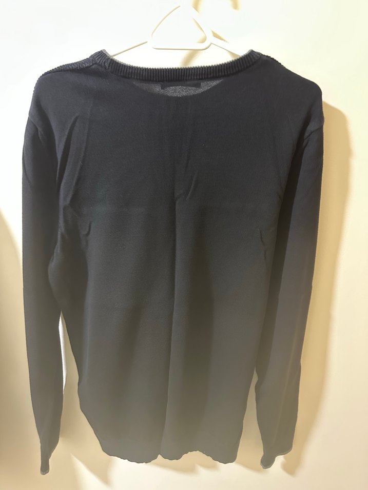 Siyah Erkek İnce Triko Bisiklet Yaka Kazak - Görsel 4