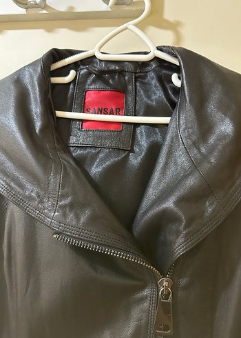 Siyah Deri Fermuarlı Kadın Ceket - Görsel 2