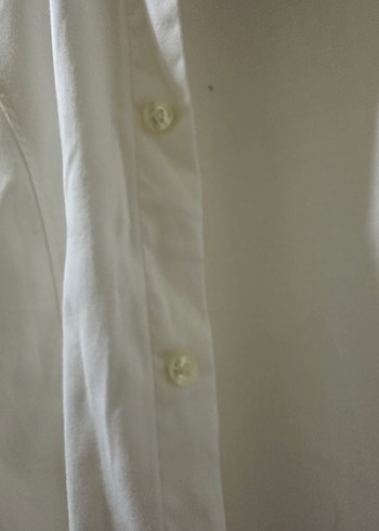 Beyaz Düğmeli Erkek Keten Gömlek - Görsel 5