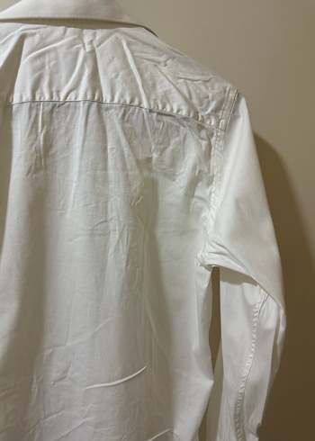 Beyaz Düğmeli Erkek Keten Gömlek - Görsel 3
