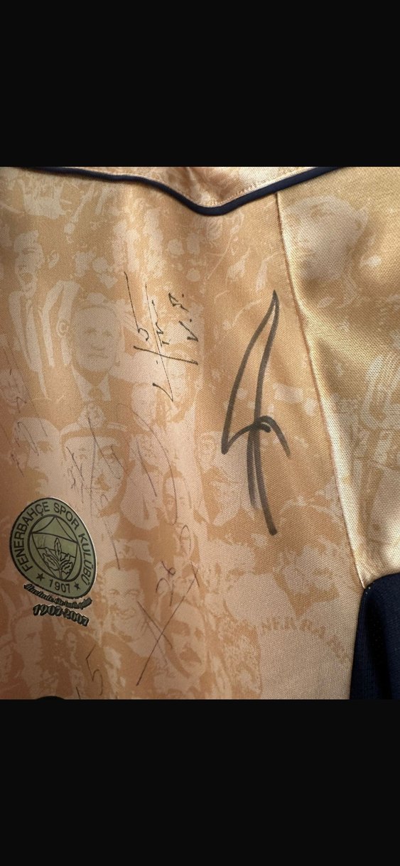 Fenerbahçe 100. Yıl  forması futbolcu imzalı - Görsel 4