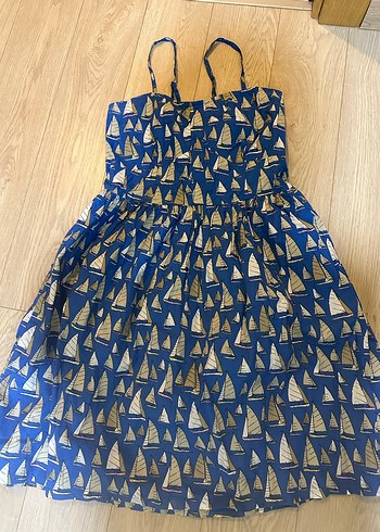 Lacivert Askılı Bohem Elbise - Görsel 2