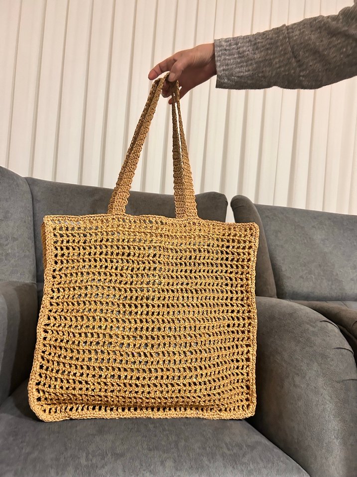 Bej Örgü Kadın Çanta - Görsel 2