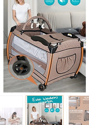 Kahverengi Oyun Parkı Yatak - Görsel 2