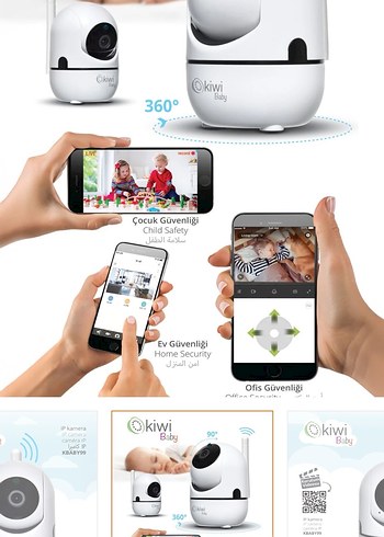 Kiwi Baby Beyaz Bebek Kamerası - Görsel 3