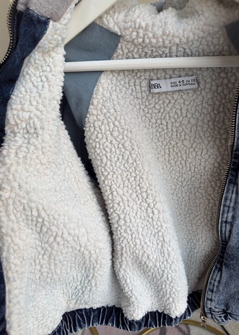 Kapüşonlu Unisex Çocuk Denim Ceket - Görsel 4