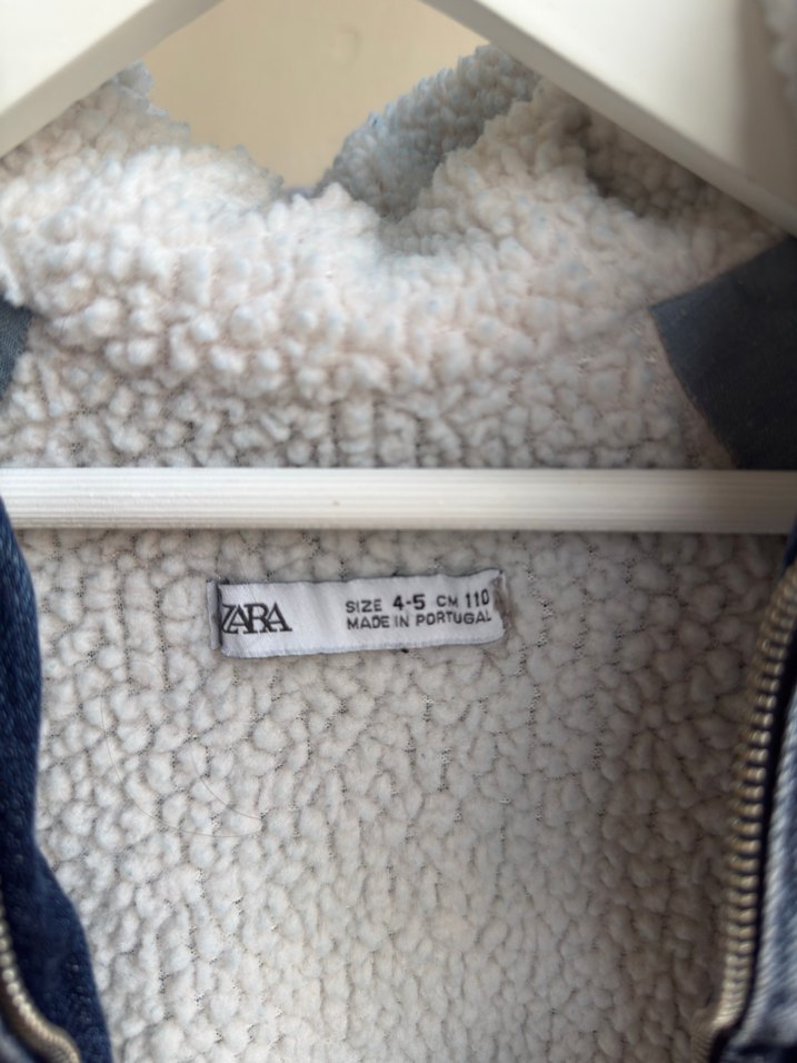 Kapüşonlu Unisex Çocuk Denim Ceket - Görsel 2