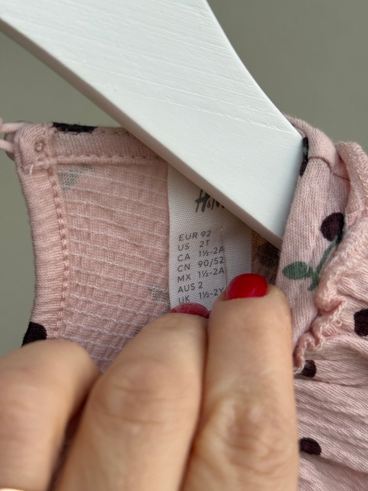 H&M Pembe Kız Çocuk Pamuklu Fırfırlı Elbise - Görsel 3