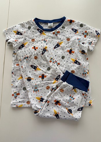 Renkli Baskılı Kısa Kollu Erkek Pijama Takımı - Görsel 4