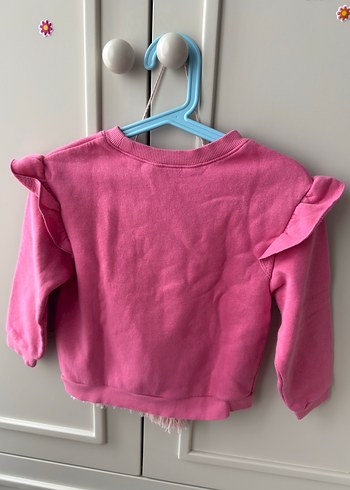 H&M Pembe Fırfırlı Sweatshirt - Görsel 2