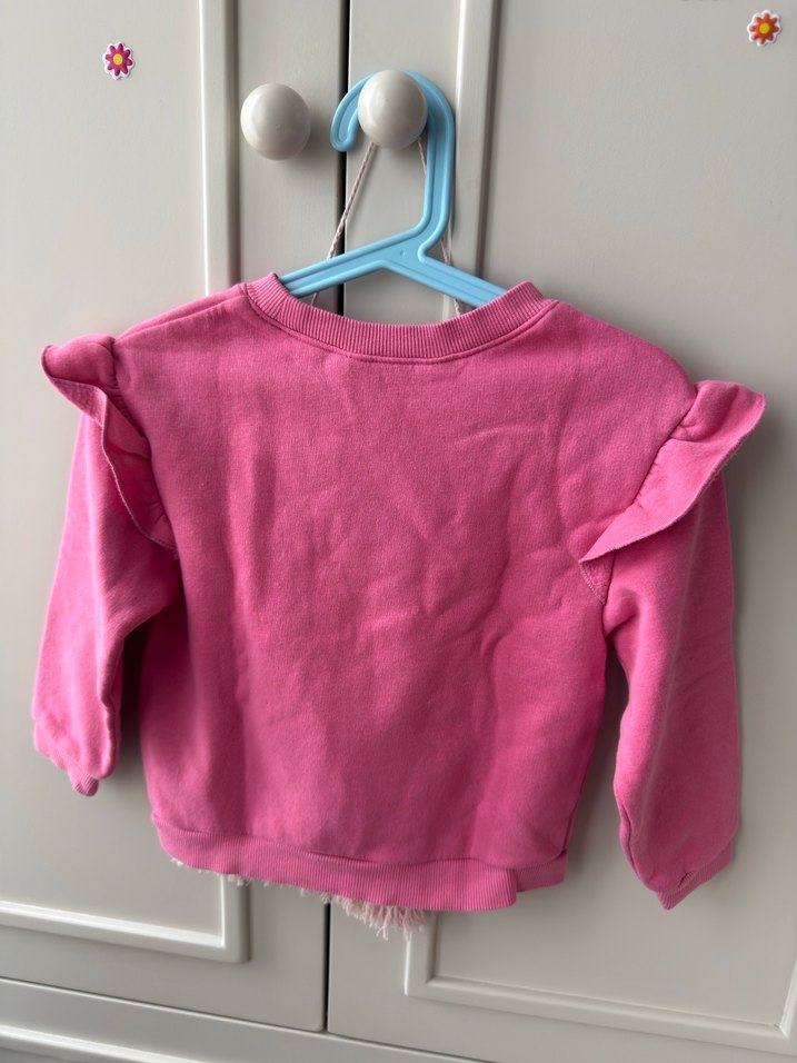 H&M Pembe Fırfırlı Sweatshirt - Görsel 2