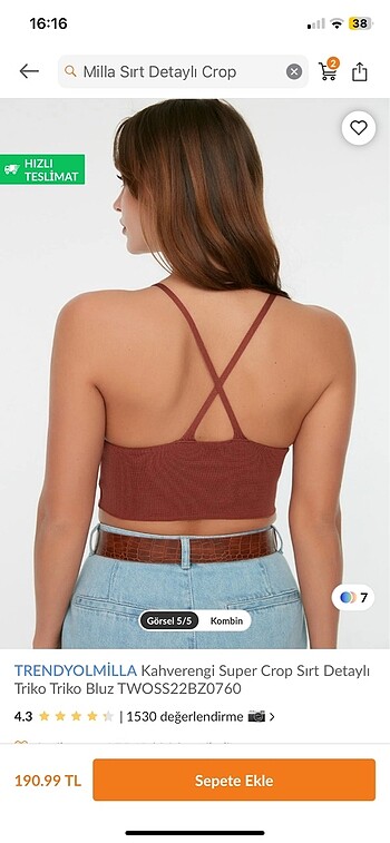 Trendyol & Milla Milla crop