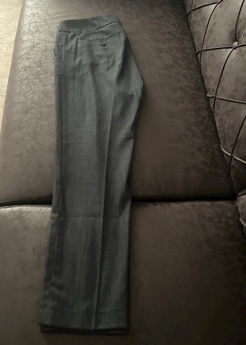 Gri Düğmeli Kadın Denim Pantolon - Görsel 4