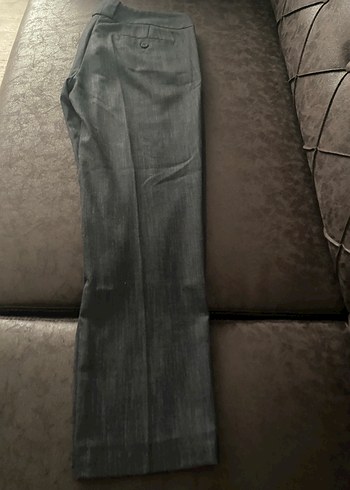 Gri Düğmeli Kadın Denim Pantolon - Görsel 3