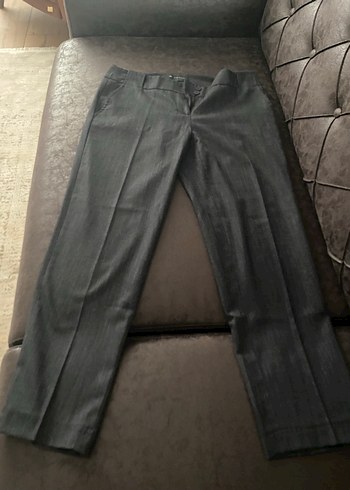 Gri Düğmeli Kadın Denim Pantolon - Görsel 2