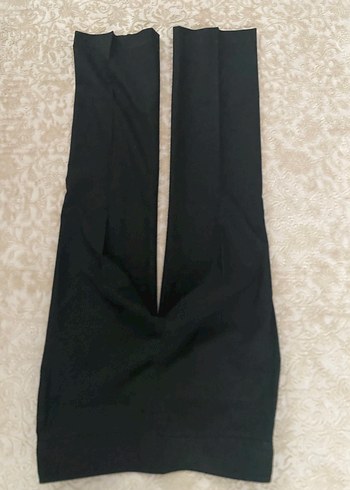 Düğmeli Siyah Kadın Kumaş Pantolon - Görsel 2