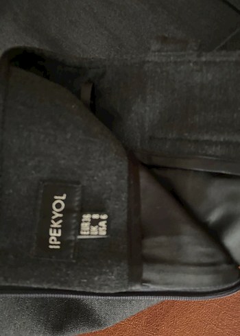 Gri Midi Kalem Etek, Kemerli, Ofis Stili - Görsel 3