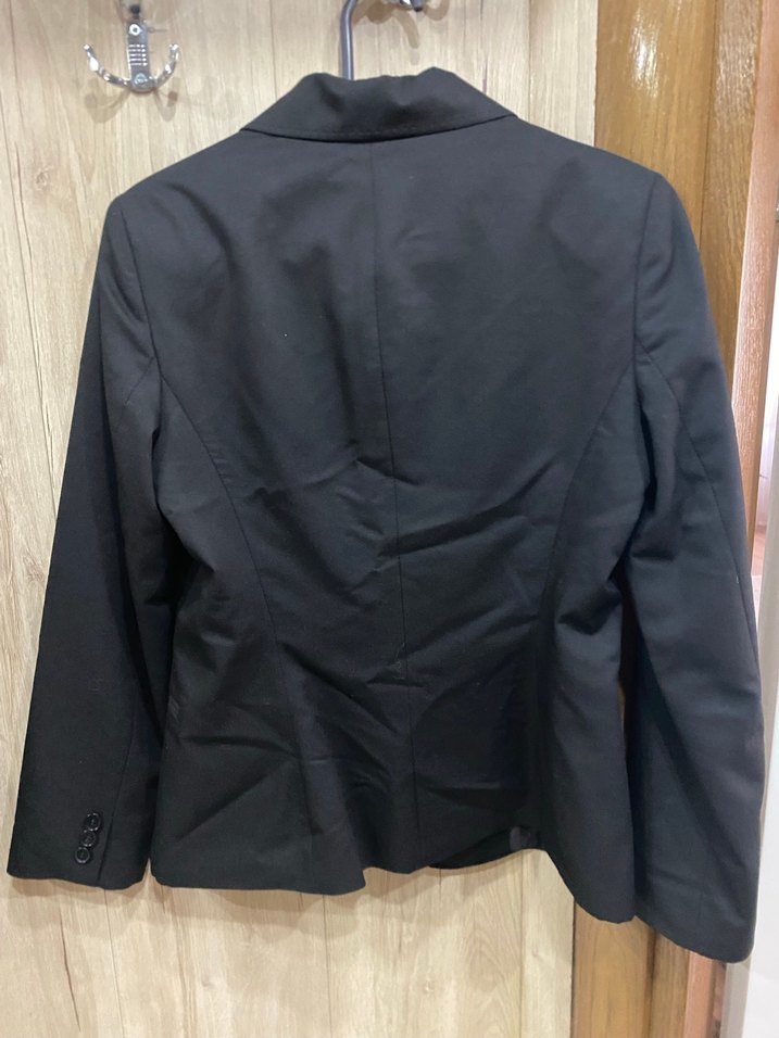 Düğmeli Siyah Kadın Blazer Ceket - Görsel 2