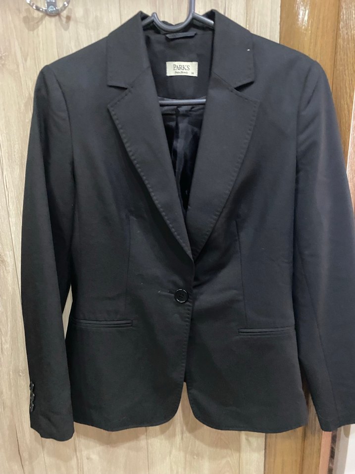 Düğmeli Siyah Kadın Blazer Ceket - Görsel 3