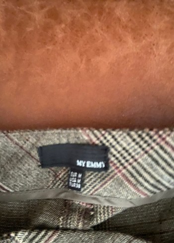 Kadın Gri Düğmeli Ofis Blazeri.Takım set - Görsel 4