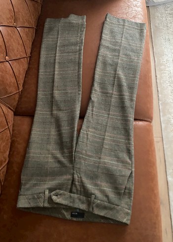 Kadın Gri Düğmeli Ofis Blazeri.Takım set - Görsel 5