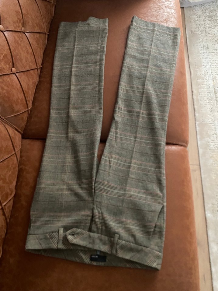 Kadın Gri Düğmeli Ofis Blazeri.Takım set - Görsel 5