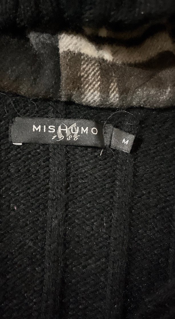 Düğmeli Kapüşonlu siyah Yün Erkek Kazak - Görsel 4