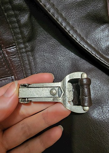 Deri Yelek Biker Yelek Vintage - Görsel 4