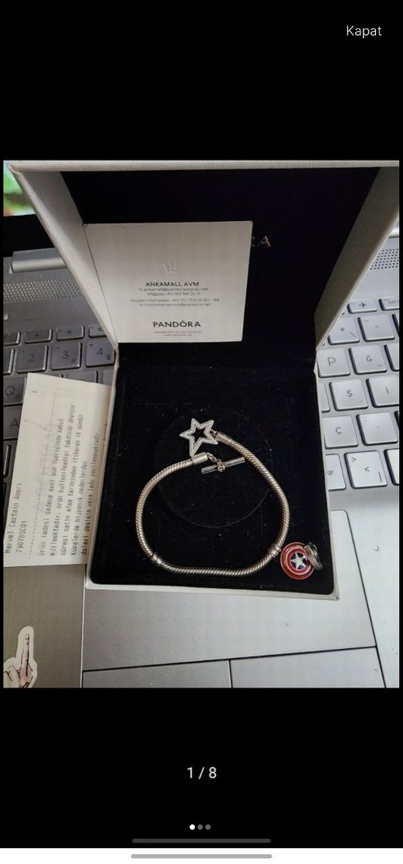 kaptan Amerika pandora charm orjinal - Görsel 2