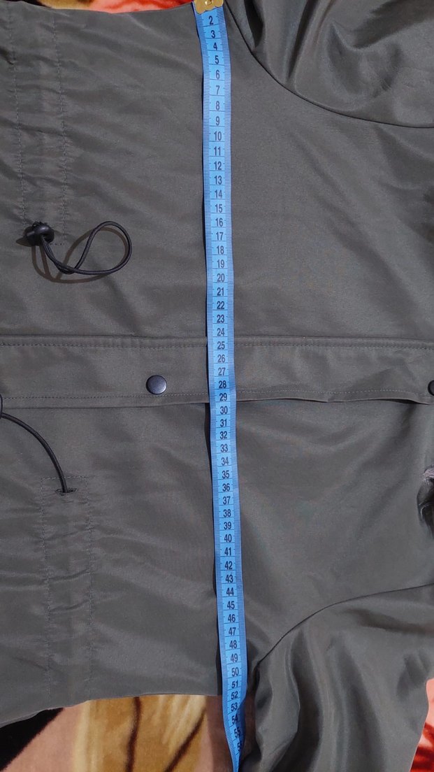 Haki yeşil Düğmeli Uzun Kadın Yağmurluk - Görsel 5