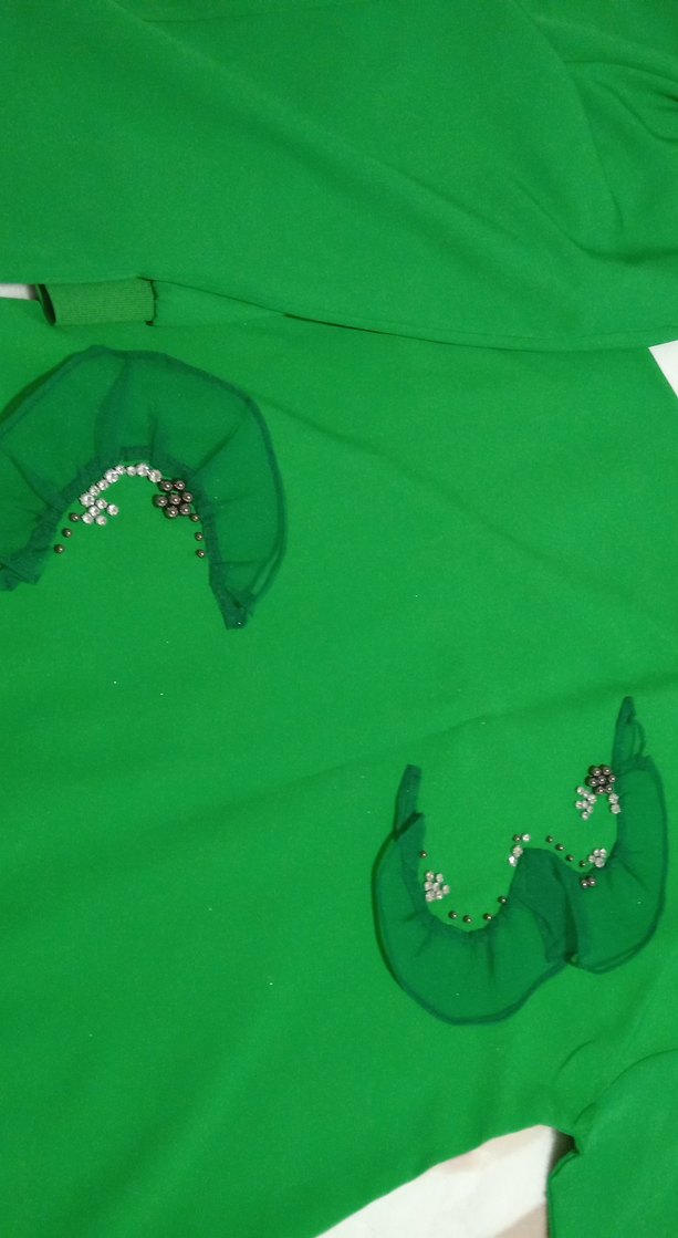 Yeşil Nakışlı tunik pantolon takım - Görsel 2