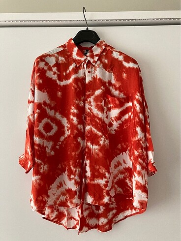 Oversize batik desen gömlek