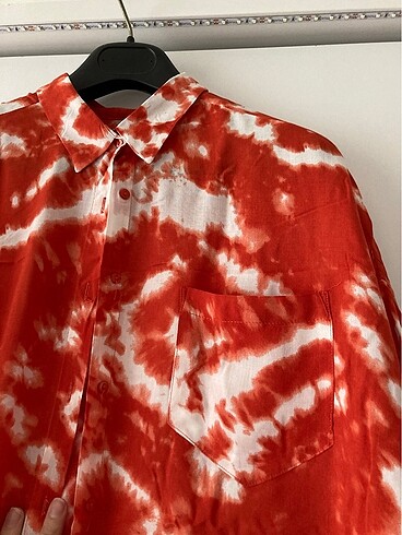 m Beden Oversize batik desen gömlek