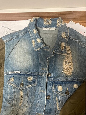 Diğer Bomber karışımlı kot ceket