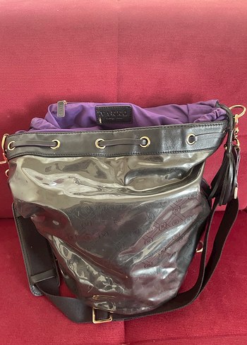 Siyah Deri Püsküllü   Büzgülü Vakko Kadın - Görsel 3