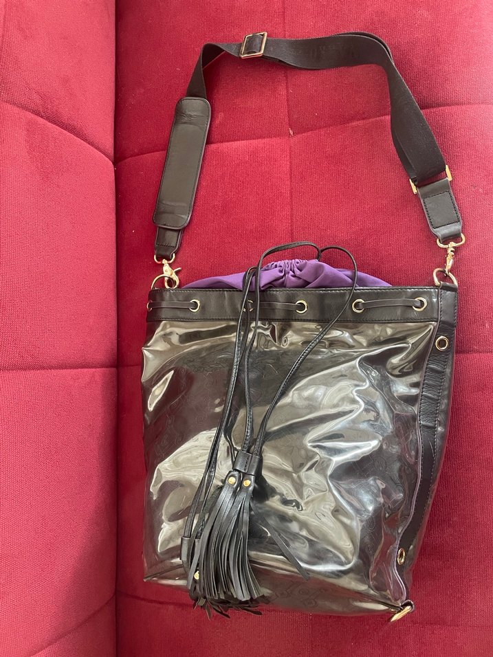 Siyah Deri Püsküllü   Büzgülü Vakko Kadın - Görsel 4