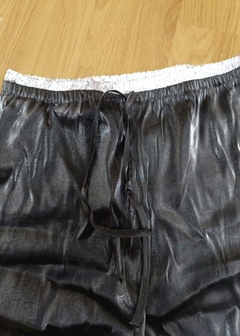 Gümüş  saten Kadın Pantolon M 38 - Görsel 2