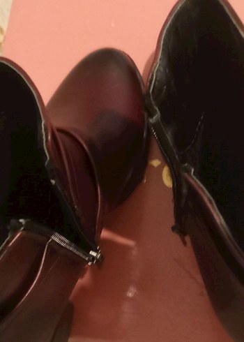 ERDOGAN. markaBordo Deri Tokalı Kadın Botu - Görsel 6