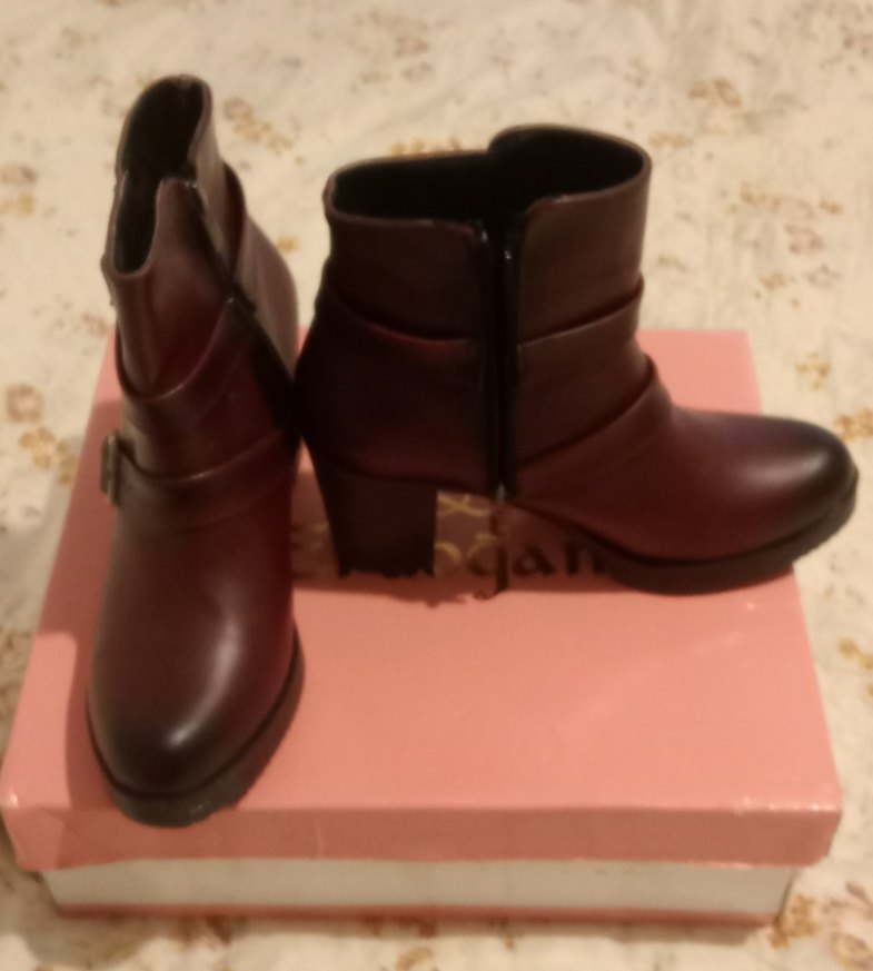 ERDOGAN. markaBordo Deri Tokalı Kadın Botu - Görsel 2