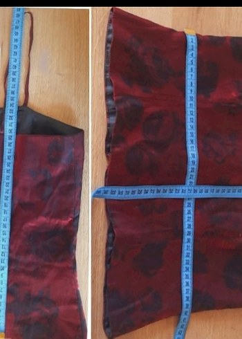 Bordo Parlak Dorce saten  straplez Takim L 40 - Görsel 8