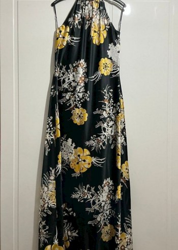 Yüksek Yakalı Siyah Mini Bohem Elbise - Görsel 4