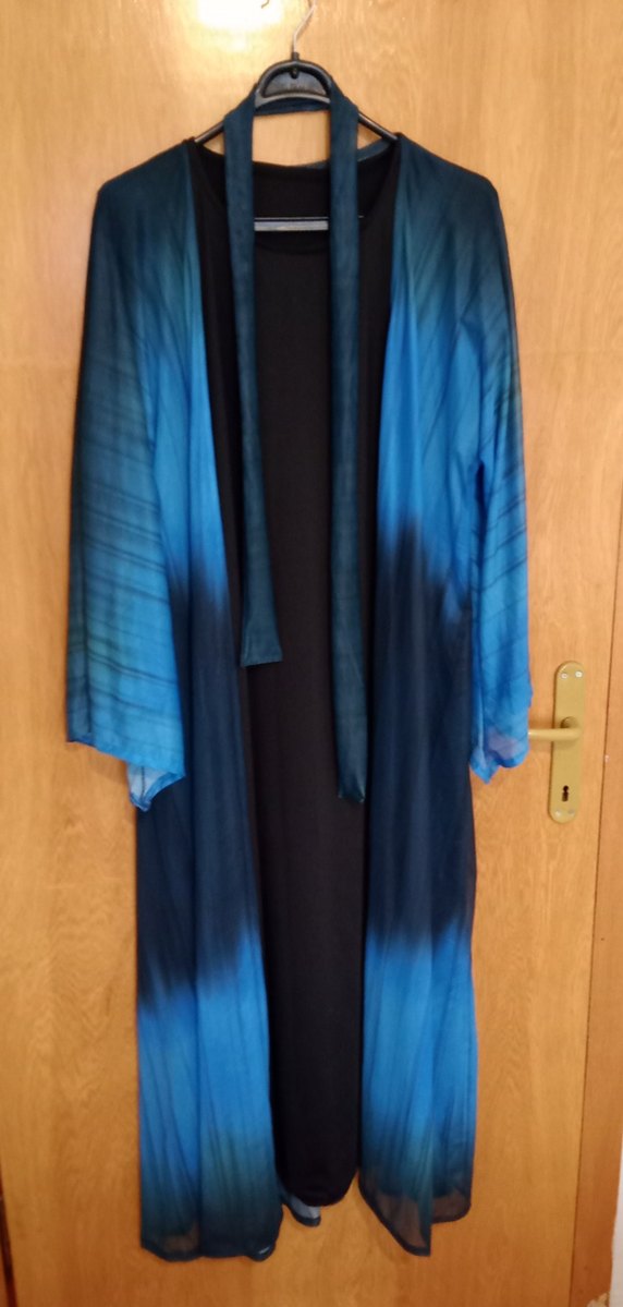 Uzun Mavi Kimono  ikili takim 46 bedene kadar olur - Görsel 2