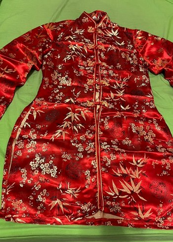 ÇİN JAPON KİMONO TAKİM XL 42 Desenleri kabartma islemedir. - Görsel 2