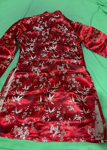 ÇİN JAPON KİMONO TAKİM XL 42 Desenleri kabartma islemedir. - Görsel 5